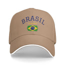 Unisex Brasil National Flag Brazil Hat Fashion Baseball Cap  Snapback Hat Casual Headewear Adjustable
