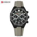 CURREN 8489 Luxury New Quartz Chrono Sport Watches Brands for Men Silicone Bracelet Multifunction Dial relojes para caballeros