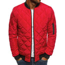 Winter New Jacket Men's Baseball Collar Mesh Pressed Lightweight  Jacket Vintage Flight Casual Long Sleeve