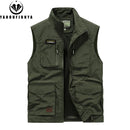 2025 New Summer Men Sleeveless Outdoor Leisure Stand Collar Vest Men Solid Color Breathable Loose Thin Vest Male Waistcoat Hots